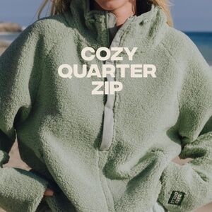 Daily Drills Cozy Quarter Zip-Harbor
